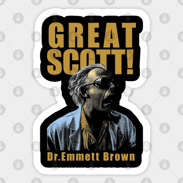 great scott! Sticker by Genetics art